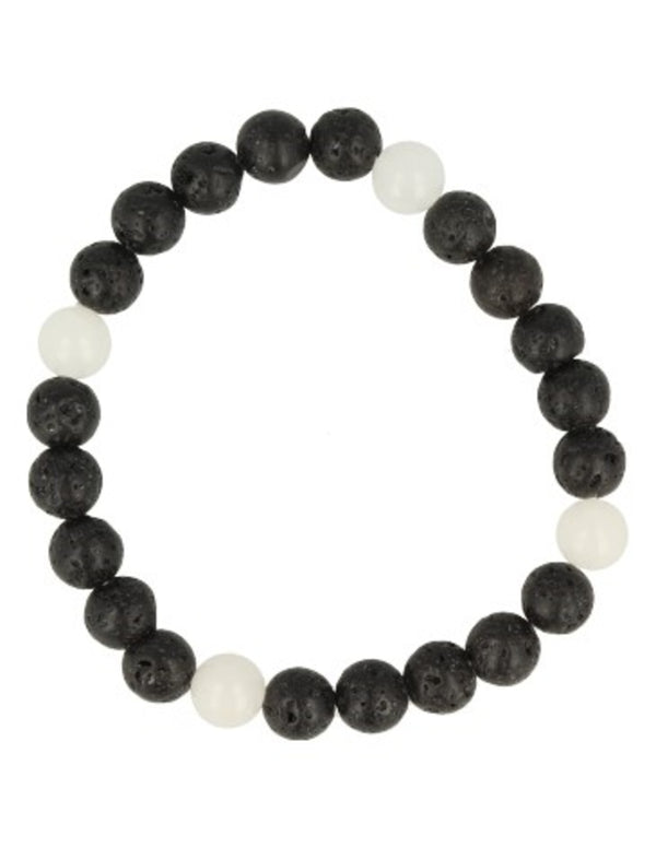 Windroos edelsteen armband Jade wit