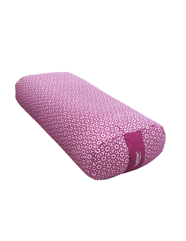 Bolster ovaal - bordeaux met roze