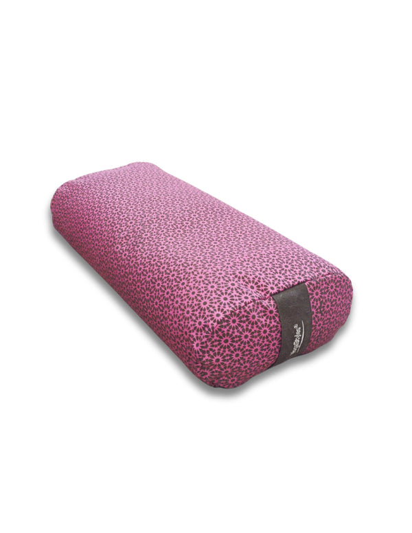 bolster ovaal - grijs & roze