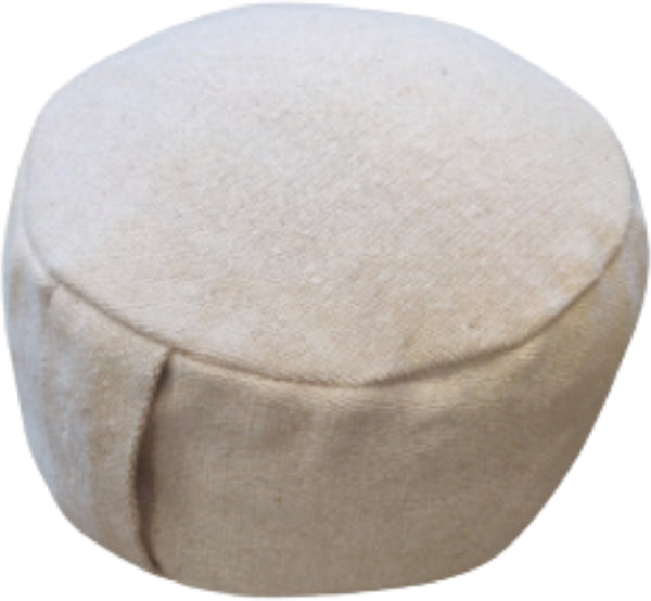 Design Meditatiekussen Zitkussen rond - creme - jute look