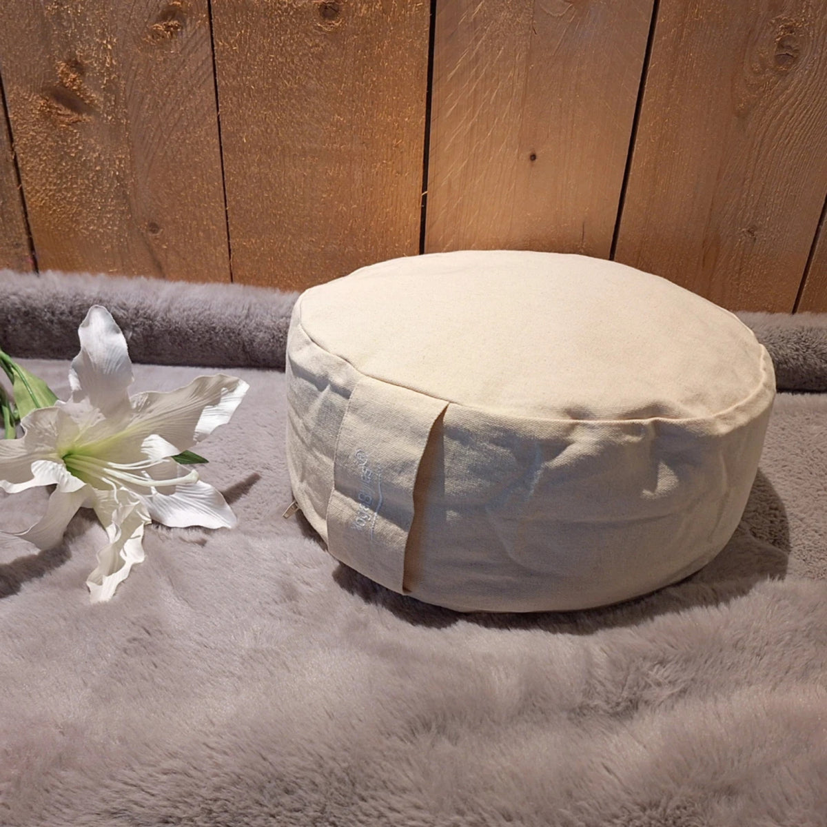 YogaStyles meditatiekussen Design XL creme naturel katoen