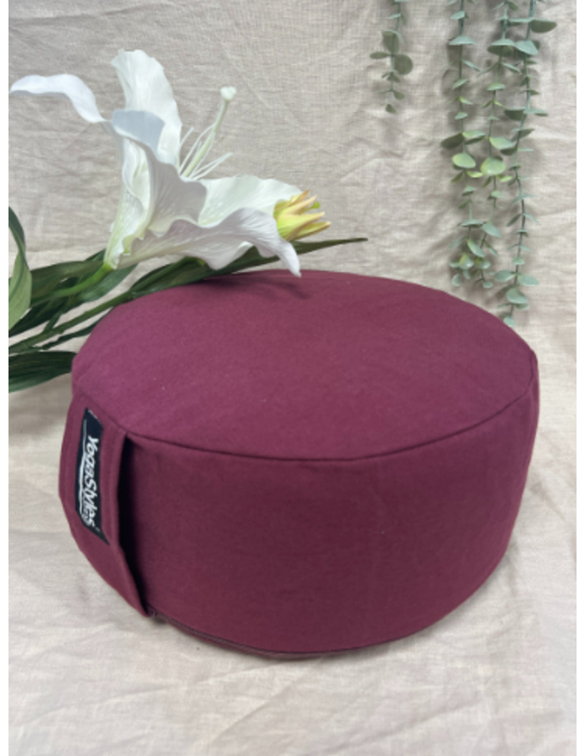 YogaStyles meditatiekussen-PRO-RONDO Bordeaux/Paars