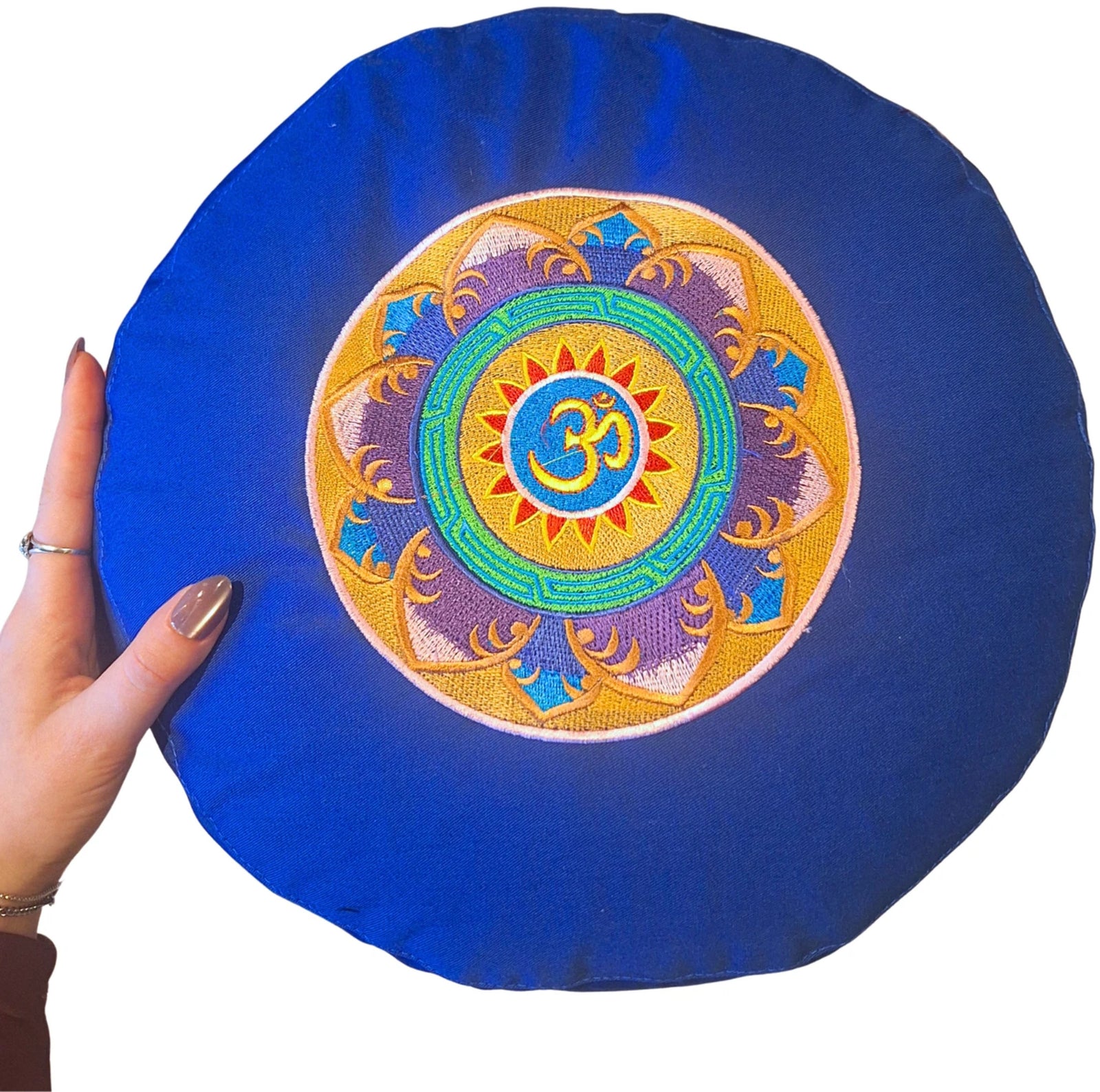 YogaStyles Meditatiekussen Symbolic Ohm blauw