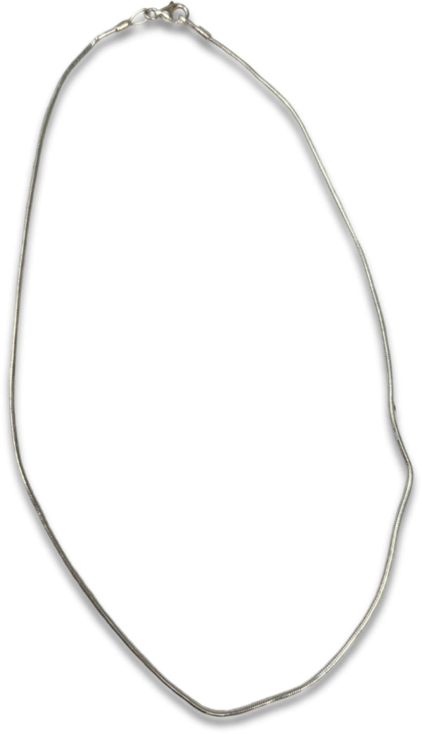 Zilveren collier snake 40 cm los