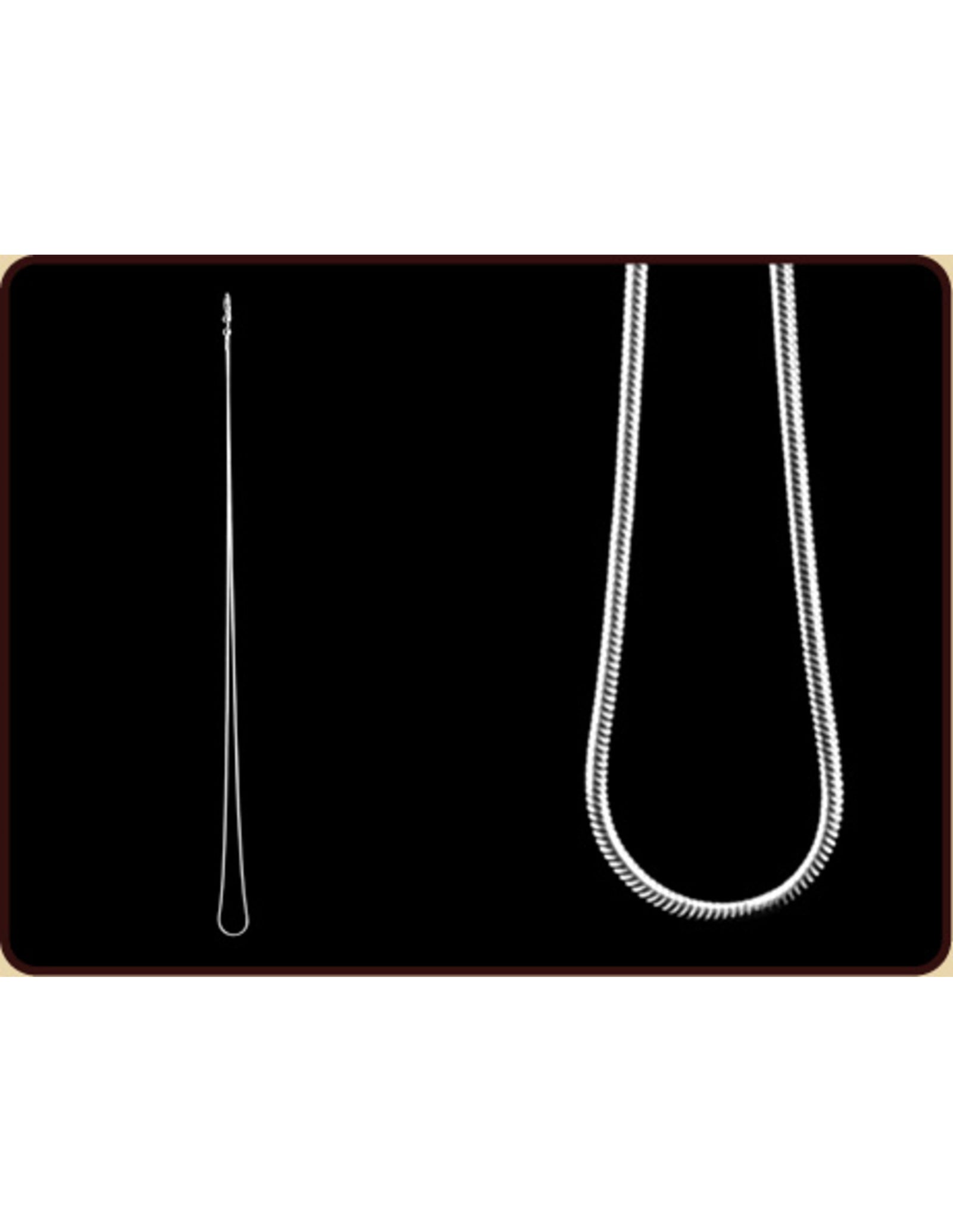 Zilveren collier snake 60 cm los