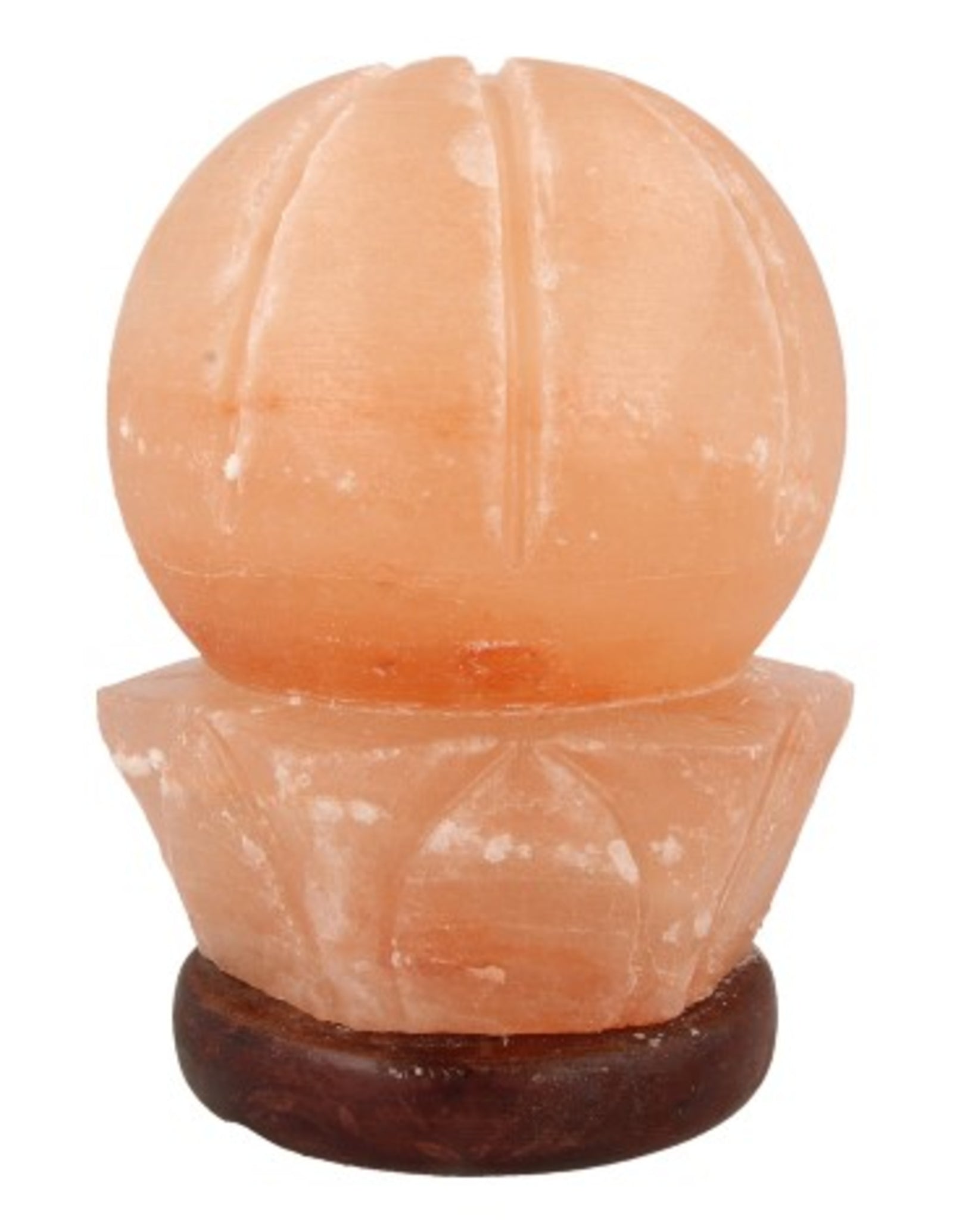 Zoutsteen lamp lotus incl. elektra