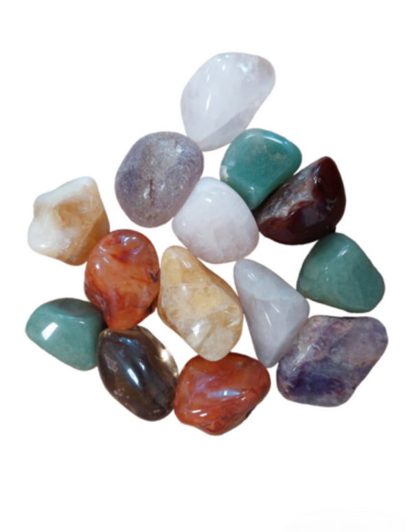 Zuid-Afrika mix edelsteen trommelstenen 250 gr. (mt3)